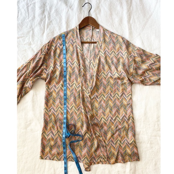 Intimissimi Chevron Fringed Kimono Robe - Picture 5 of 10
